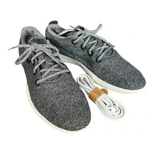 Allbirds Wool Runners Running Shoes Gray Mens 13 Merino Wool Lace Up Extra Laces